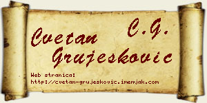 Cvetan Grujesković vizit kartica